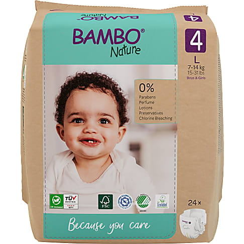 Bambo Nature Nappies - Size 4 - Pack of 24