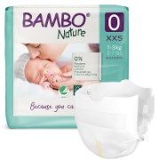 Bambo Nature Disposable Nappies - Premature - Size 0 - Pack of 24
