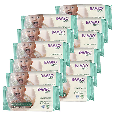 Bambo Nature 100% Biodegradable Wipes Economy Pack (600 wipes)