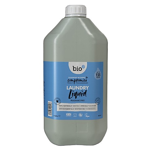 Bio-D Concentrated Fragrance Free Laundry Liquid - 5L