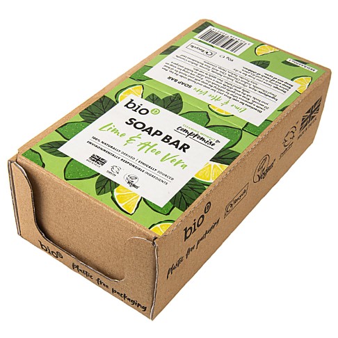 Bio-D Soap Bar Boxed - Lime & Aloe Vera (6 bars)