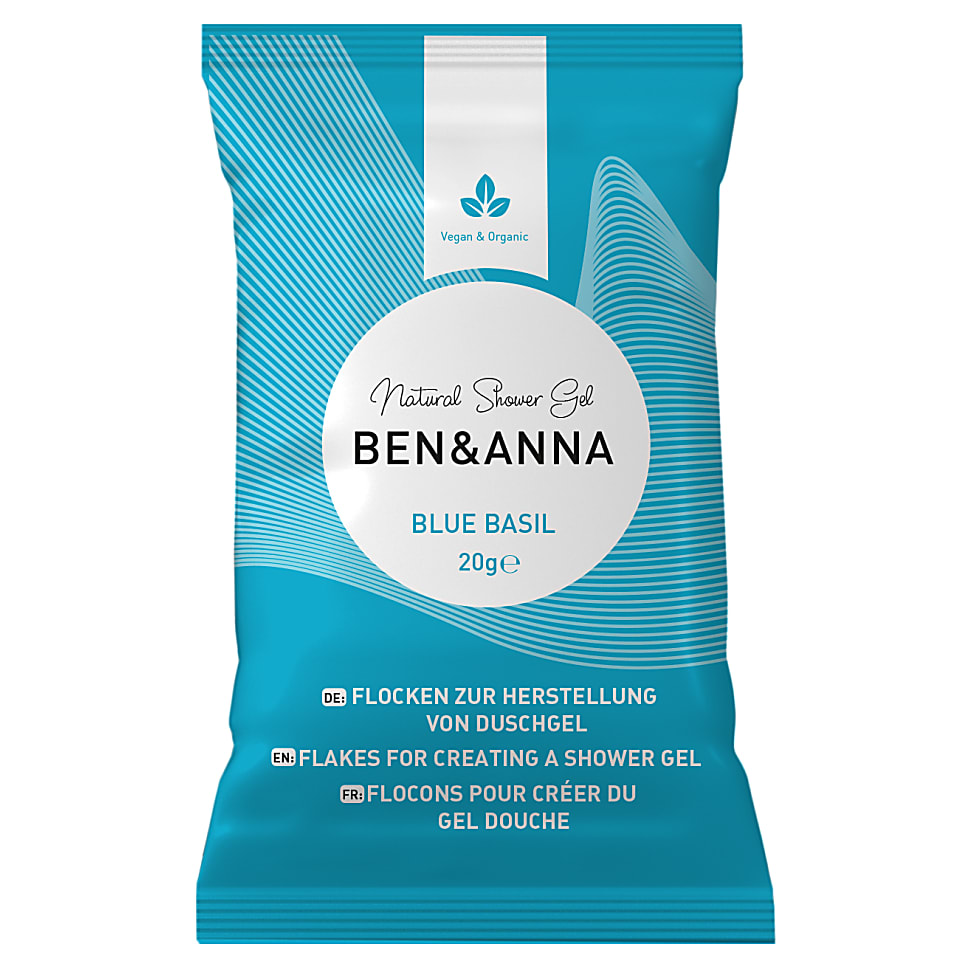 Photos - Shower Gel Ben & Anna Shower Flakes - Blue Basil BENANSHWBASIL