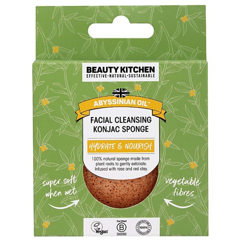 Beauty Kitchen Abyssinian Oil Facial Cleansing Konjac Sponge