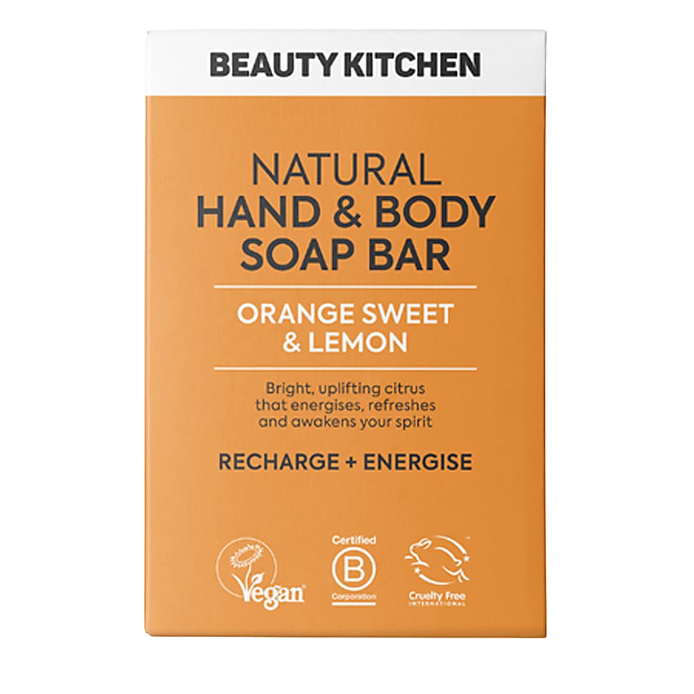 Beauty Kitchen Natural Hand & Body Soap Bar - Orange Sweet & Lemon