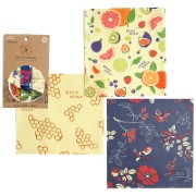 Bee's Wrap 3-pack Medium multi-print - Honeycomb, Botanical & Fresh Fruit