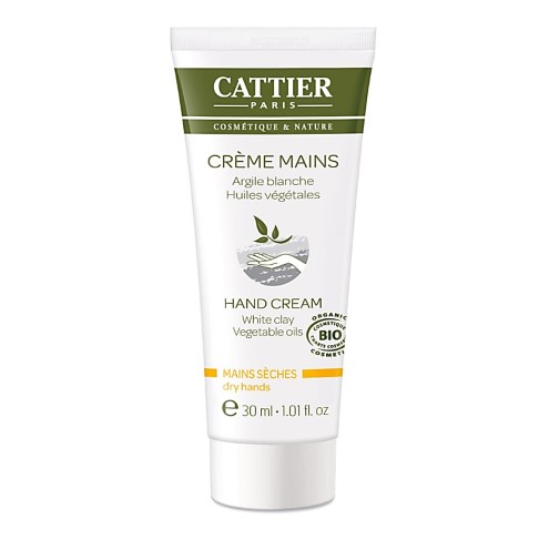 Cattier-Paris White Clay Hand Cream for Dry Skin