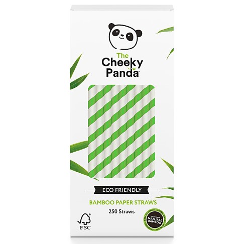 The Cheeky Panda Plastic Free Biodegradable Bamboo Straws - Green