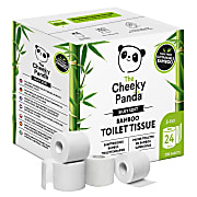 The Cheeky Panda Toilet Roll: Plastic Free Bamboo Toilet Paper 24 Rolls