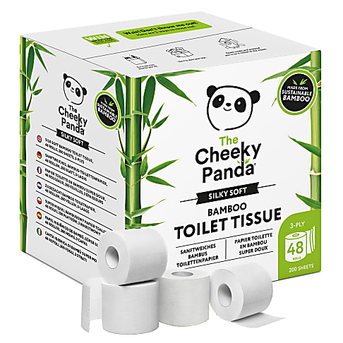 The Cheeky Panda Toilet Roll: Plastic Free Bamboo Toilet Paper 48 Rolls