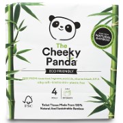 The Cheeky Panda Toilet Roll: Plastic Free Bamboo Toilet Paper 4 Rolls