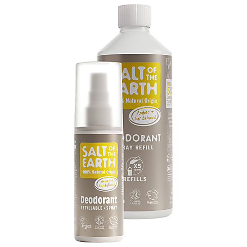 Salt of the Earth Amber & Sandalwood Deodorant Spray with Refill