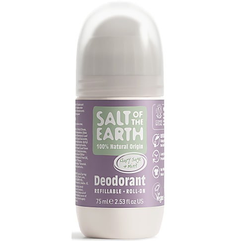 Salt of the Earth Refillable Roll-On Deodorant - Clary Sage & Mint