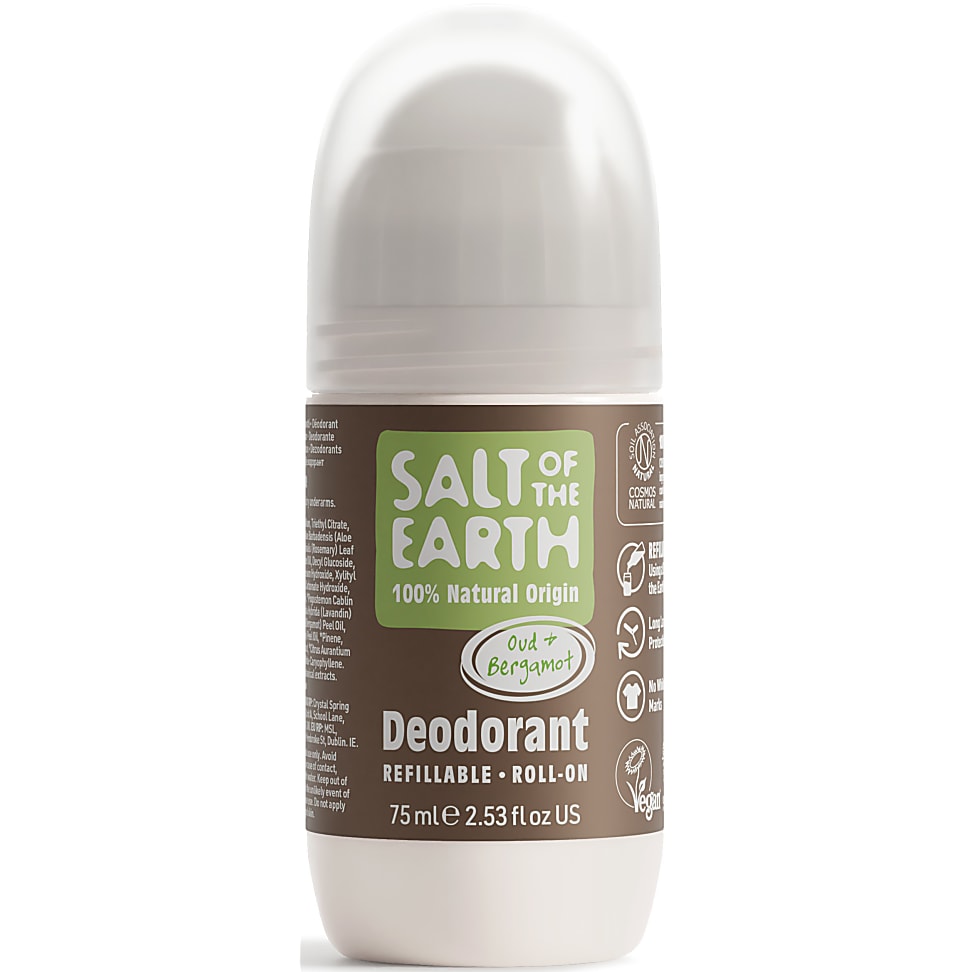 Salt of the Earth Refillable Roll-On Deodorant - Oud & Bergamot