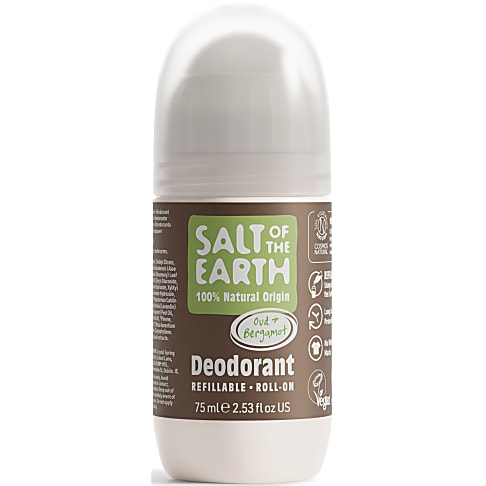 Salt of the Earth Refillable Roll-On Deodorant - Oud & Bergamot