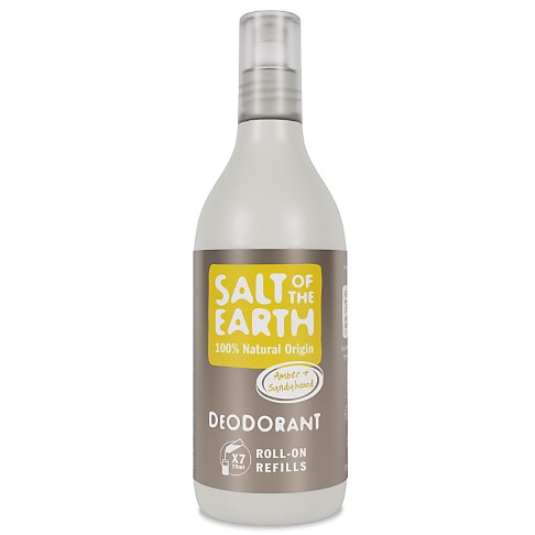 Salt of the Earth Roll-On Deodorant Refill - Amber & Sandalwood