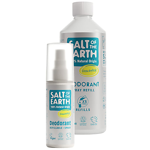 Salt of the Earth Unscented Deodorant Spray with Refill