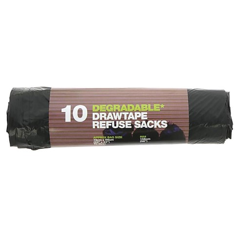 D2W 70 litre Degradable Refuse Sacks with Draw String