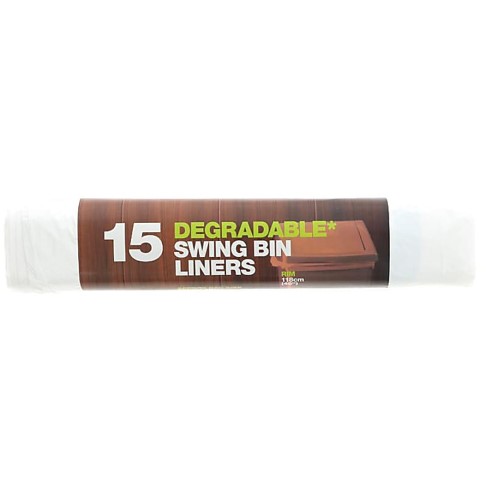 D2W 50 Litre Degradable Swing Bin Liners (15 pack)