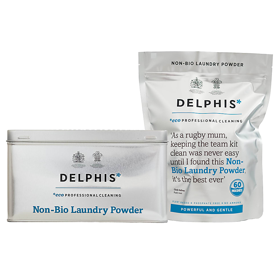 Delphis Eco Non-Bio Laundry Powder 1.2kg with FREE Refill Tin