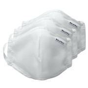 Delphis Reusable Face Masks & Filters - White (Pack of 3)