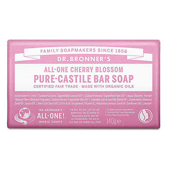Photos - Soap / Hand Sanitiser Dr. Bronner's Cherry Blossom Organic Soap Bar DRBCHRYBLSMSOAPBAR