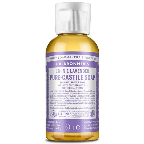 Dr. Bronner's Lavender Castile Liquid Soap - 60ml