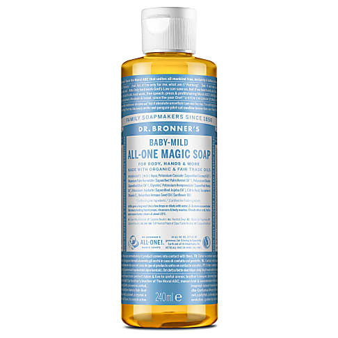 Dr. Bronner's Baby Unscented Castile Liquid Soap - 240ml