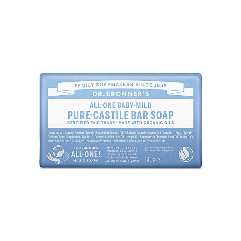 Dr. Bronner's Baby Mild Unscented Organic Soap Bar