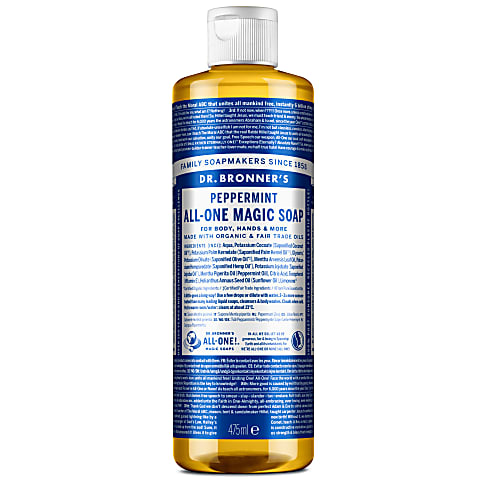 Dr. Bronner's Peppermint Castile Liquid Soap - 475ml