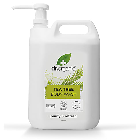 Dr Organic Tea Tree Body Wash 5L with Dispenser Pump