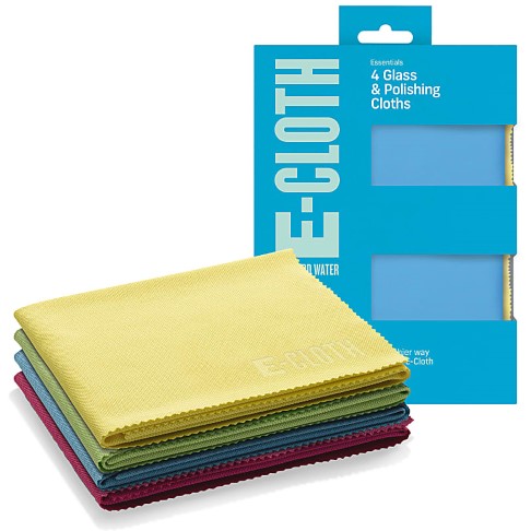 E-Cloth Glass & Polishing Cloths - 4 pack