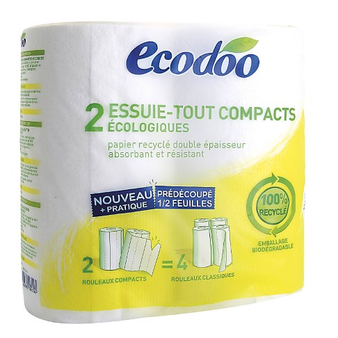 Ecodoo Recycled Compact Kitchen Rolls (2 pack)