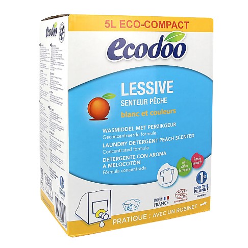 Ecodoo Peach Laundry Detergent - 5L Bag In Box