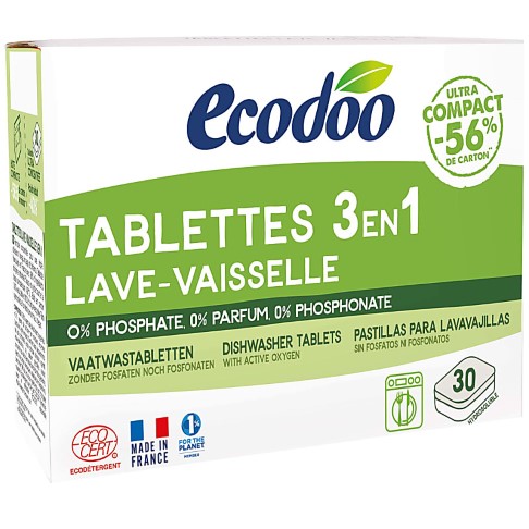 Ecodoo 3 in 1 Compact Dishwasher Tablets - 30