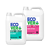 Ecover Concentrated Bio Laundry Liquid & Fabric Softener 5L Mixed Bundle