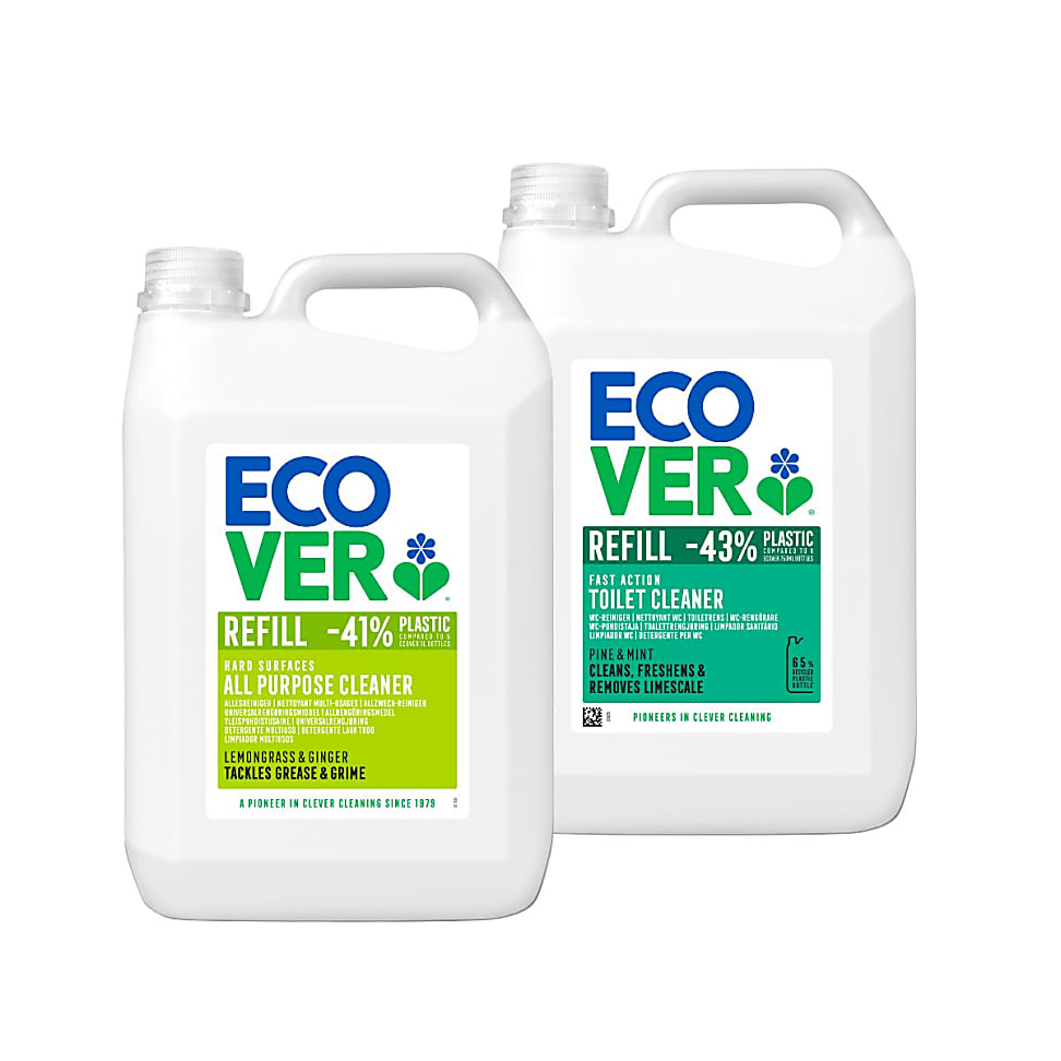 Ecover All Purpose Cleaner and Pine Toilet Cleaner 5L Mixed Bundle
