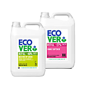 Ecover Lemon & Aloe Vera Washing Up Liquid & Fabric Softener 5L Mixed Bundle