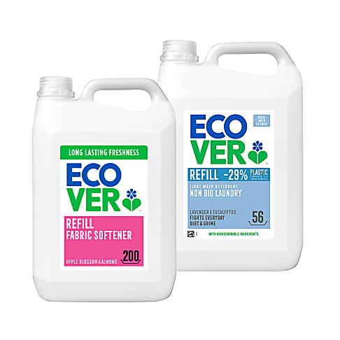 Ecover Fabric Softener & Non-Bio Laundry Liquid 5L Mixed Bundle