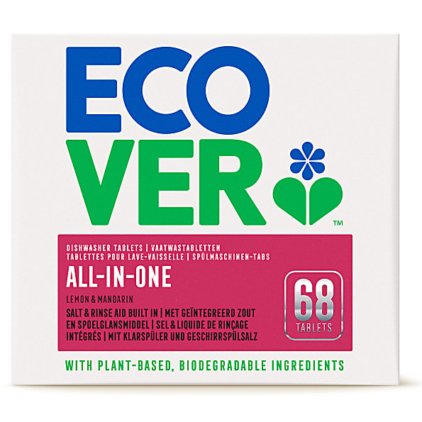 Photos - Other household chemicals Ecover All In One Dishwasher Tablets (68) EDISHALLINONE70 