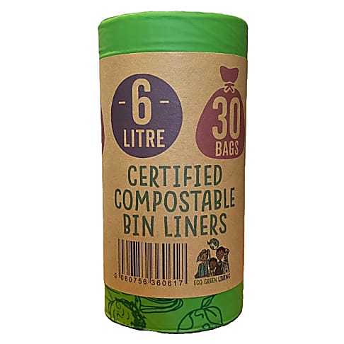Eco Green Living Compostable Food Caddy Bags -  6L