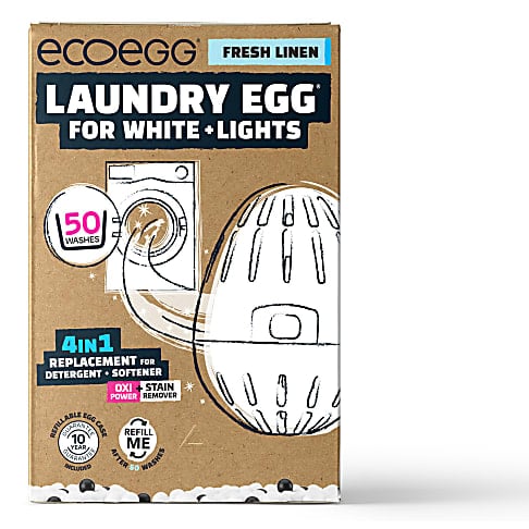 Ecoegg Laundry Egg for Whites and Lights 50 Washes - Fresh Linen