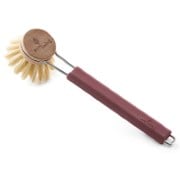Eco Living Dish Brush with Replaceable Head - Natural Plant Bristles - Burgandy