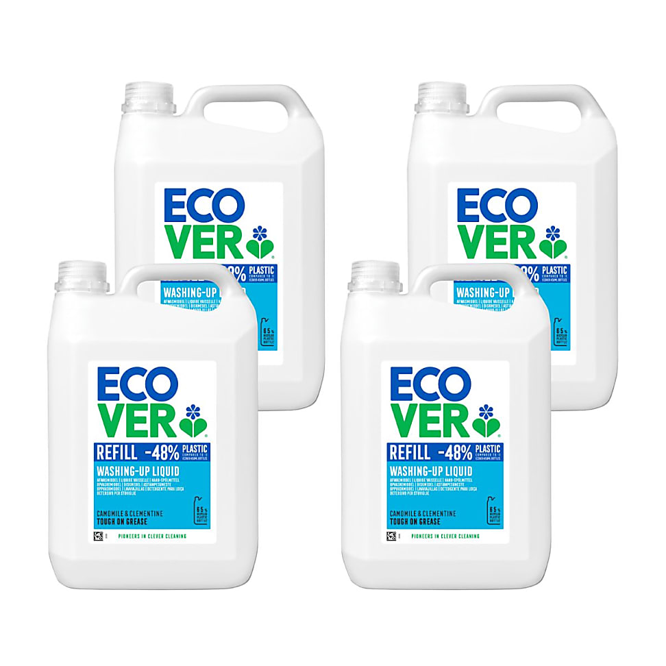 Ecover Washing Up Liquid Camomile & Clementine Refill 5L Refill Bundle