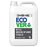 Ecover Power Washing Up Liquid Bergamot & Sage Refill 5L