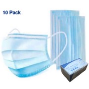 Disposable 3-Ply Face Masks - 10 Pack