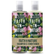 Faith in Nature Wild Rose Banded Shampoo & Conditioner