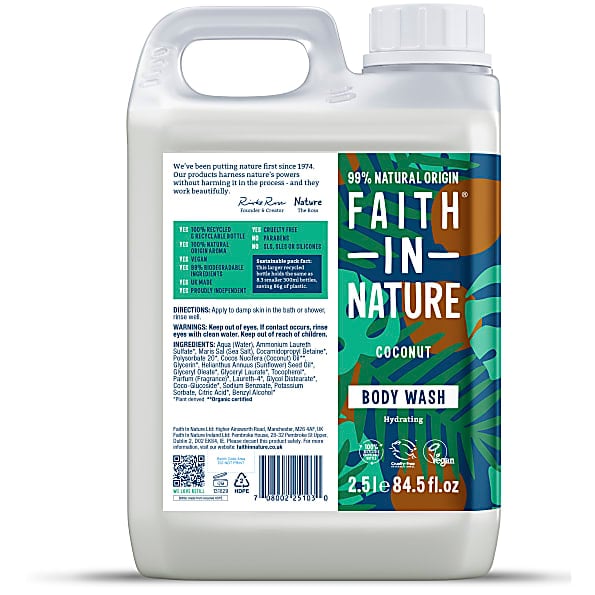 Faith in Nature Coconut Body Wash - 2.5L