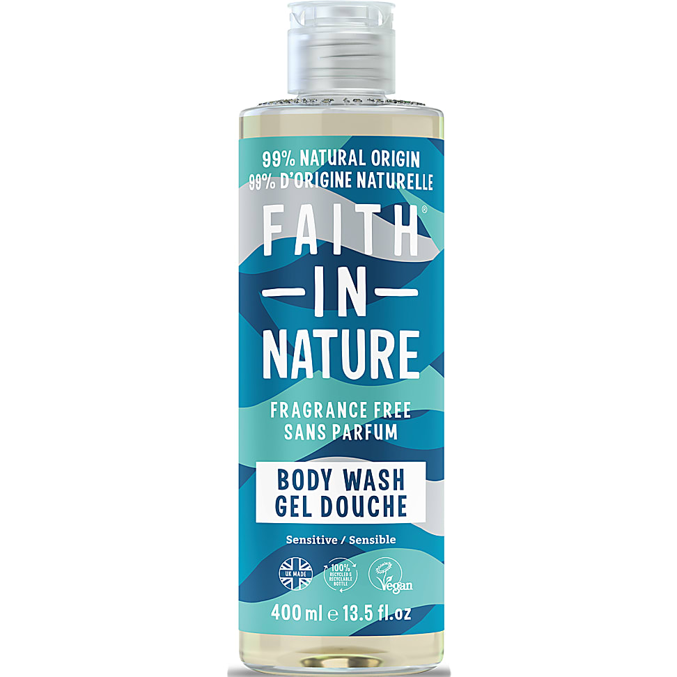 Faith in Nature Fragrance Free Body Wash Fragrance Free Shower Gel