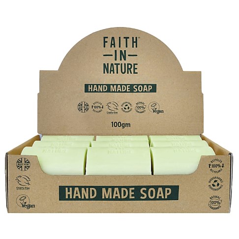 Faith in Nature Box of 18 Unwrapped Natural Hand Made Aloe Vera Soaps