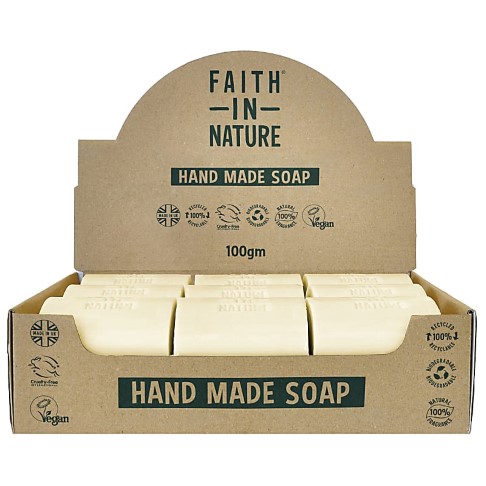 Faith in Nature Box of 18 Unwrapped Natural Hand Made Grapefruit Soaps